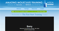 Desktop Screenshot of amazingmoleculestraining.com