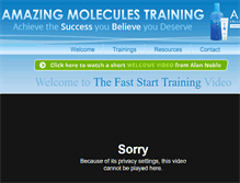 Tablet Screenshot of amazingmoleculestraining.com